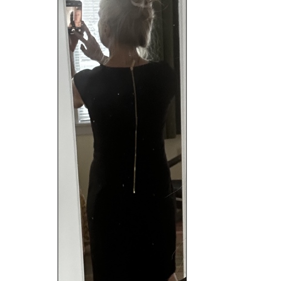 Calvin Klein Black Sleeveless Dress – Size S – Stunning Fit, Full Gold Back Zipp - Picture 2 of 6